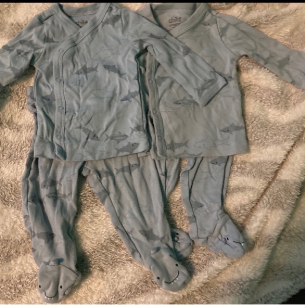 Child of Mine Shark Jammies 2 pair
